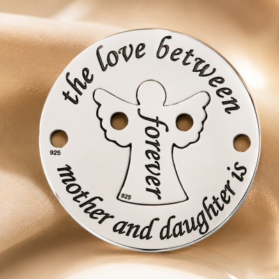 E0210-G-Set link Ingeras "Mother`s Love" Ag 925 diametru16.5mm / grosime 0.33 mm-1 set
