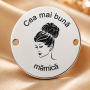 E0421 GS Banut din argint cea mai buna mamica 16.5mm 0.33mm