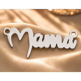 E0107 Pandant din argint Mama 27x13 mm-1 buc