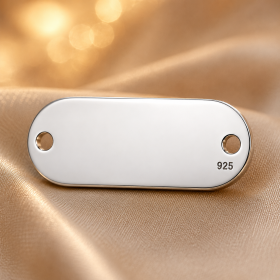 G2036-Link oval Argint 925 8x23MM, 0.50MM grosime