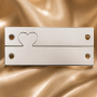 Bratari personalizabile din argint cu inima decupata – set pentru cuplu 35x14mm 0.5mm E0166 N