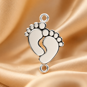 Pandant din argint personalizabil picioruse 16x24mm 0.5mm E0516 G