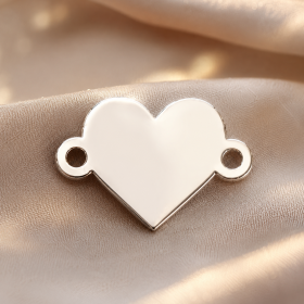 Pandant argint personalizabil pentru bratara inima 14.5x10mm 0.4 E0840-N