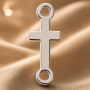 Pandant din argint cruciulita pentru bratara 15x6mm 0.4mm E0036-G