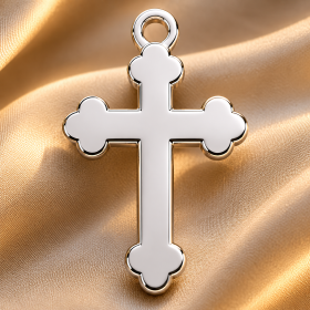 Marturie pandantiv cruciulita din argint 925 pentru Mot - Scaldat - Botez - Turta 14mm 0.5mm - S217