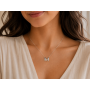 Pandant din argint cu familie cu un copil personalizabil 13x18mm 0.6mm S0231