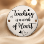 Pandant din argint 925 personalizabil pentru bratara Teaching is a work of Heart 16.5mm 0.3mm G0633 GS