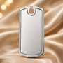 Pandantiv Dog Tag din Argint 925 Lucios pentru Gravura si Personalizare G1515 G 28x14MM