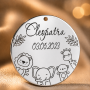 S147 Bănuț Botez Argint 925 Personalizat Nume Dată – Tema Jungle 22mm