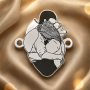 Link din argint 925 Iubiti in Forma de Inima Personalizabil 15x13 mm - E0441 G