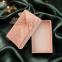 Cutie pentru Set Bijuterii Roz Pudrat cu Dantela Decorativa 8x5x2.8 cm D166