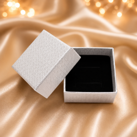 Cutie pentru Bijuterii Light Grey Lucioasa 5x5x3.5 cm D175