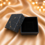 Cutie Cadou pentru Bijuterii Neagra cu Stelute Aurii 5x5x3.5 cm D179