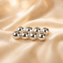 Biluta Argint 925 Polished 4 mm cu orificiu 1.8 mm pentru bijuterii handmade, 1 bucata G0776