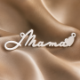 Pandantiv Mama Argint 925 Personalizat Decupat Laser G593 30x7.5mm 0.6mm