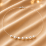 Colier Fir Transparent cu Perle si Distantiere din Argint 925 E2154