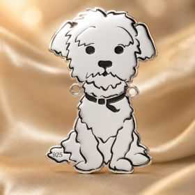 E0530 G Link din argint 925 bichon frise 26x17mm 0.5mm