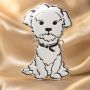 E0530 G Link din argint 925 bichon frise 26x17mm 0.5mm