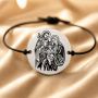 Bratara argint 925 cu banut 16.5mm gravat Sfanta Familie - Iosif Maria si Pruncul Iisus