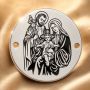 Bratara argint 925 cu banut 16.5mm gravat Sfanta Familie - Iosif Maria si Pruncul Iisus