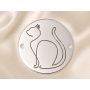 Banut Pisica Argint 925 16.5 mm | Conector pentru Bijuterii E1367