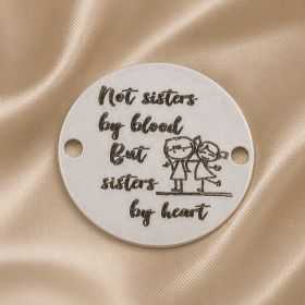Link argint 925 Sisters by Heart 16.5 mm pentru bratara sau colier cadou prietena E0270