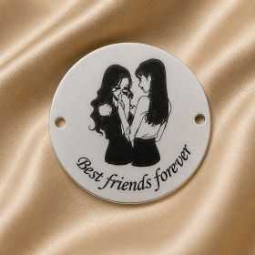 Banut din Argint 925 Best Friends Forever 16.5 mm pentru bratara E0515