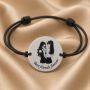 Bratara cu snur reglabil si banut din Argint 925 Best Friends Forever 16.5 mm S0515