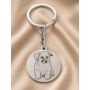 Breloc Personalizat cu Poza Gravata pe Banut Rotund din Inox 30 mm S0288