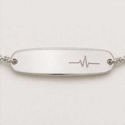 Brățară Medicală Minimalistă Unisex din Argint 925 – Plăcuță de Alertă Gravată