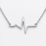 Colier Cadre Medicale Argint 925 – Pandantiv Linia Pulsului (EKG) Gravat Personalizat
