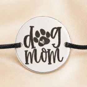 Bratara reglabila din Argint 925 Dog Mom + Cutie Cadou B-E1757
