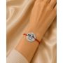 Bratara cu snur rosu reglabil si banut din Argint 925 - Best Friends Forever B-E1631