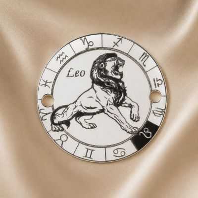 Element brățară zodie Leu din argint 925, gravat 16.5 mm E0365