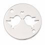 Bănuț argint 925 păsărele îndrăgostite 13mm E1213