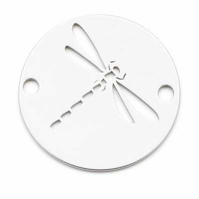 Bănuț argint 925 libelulă decupată 12mm E1146