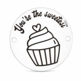 Bănuț de argint 925 gravat You Are The Sweetest E2108