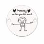 Bănuț de argint 925 gravat Mommy We Love You This Much E0387