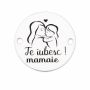 Bănuț de argint 925 gravat Te iubesc, mamaie! E0389