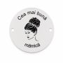 Bănuț de argint 925 gravat Cea mai bună mămică E0421