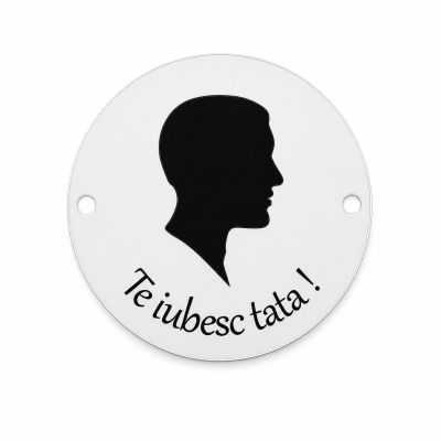 Bănuț de argint 925 gravat Te iubesc, tata! E0439