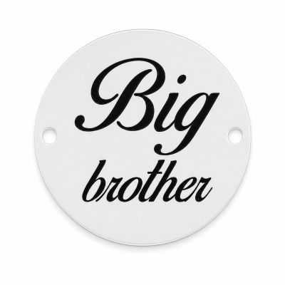 Bănuț de argint 925 gravat Big Brother E0461
