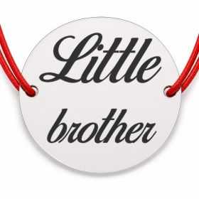 Brățară argint 925 cu bănuț Little Brother, șnur reglabil — cadou pentru fratele mai mic B-E0462