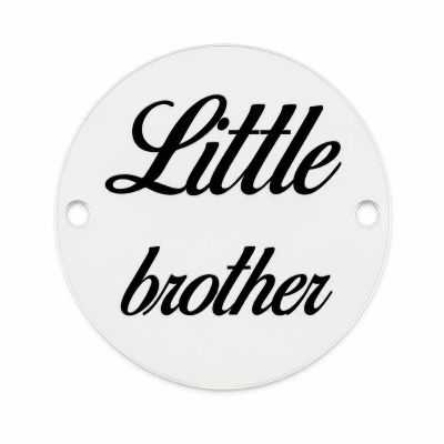Bănuț de argint 925 gravat Little Brother E0462