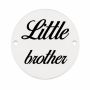 Bănuț de argint 925 gravat Little Brother E0462