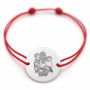 Brățară argint 925 cu bănuț Mom of boys, șnur reglabil — cadou pentru mama de băieți B-E0499