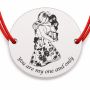 Brățară argint 925 cu bănuț You are my one and only, șnur reglabil — cadou mamă-fiică B-E0520