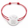 Brățară argint 925 cu bănuț A Mother Is Your Best Friend, șnur reglabil — cadou mamă B-E1246