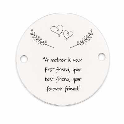 Bănuț de argint 925 gravat A Mother Is Your Best Friend E1246