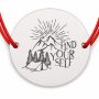 Brățară argint 925 cu bănuț Find Your Self, șnur reglabil — cadou pentru pasionații de munte B-E0783